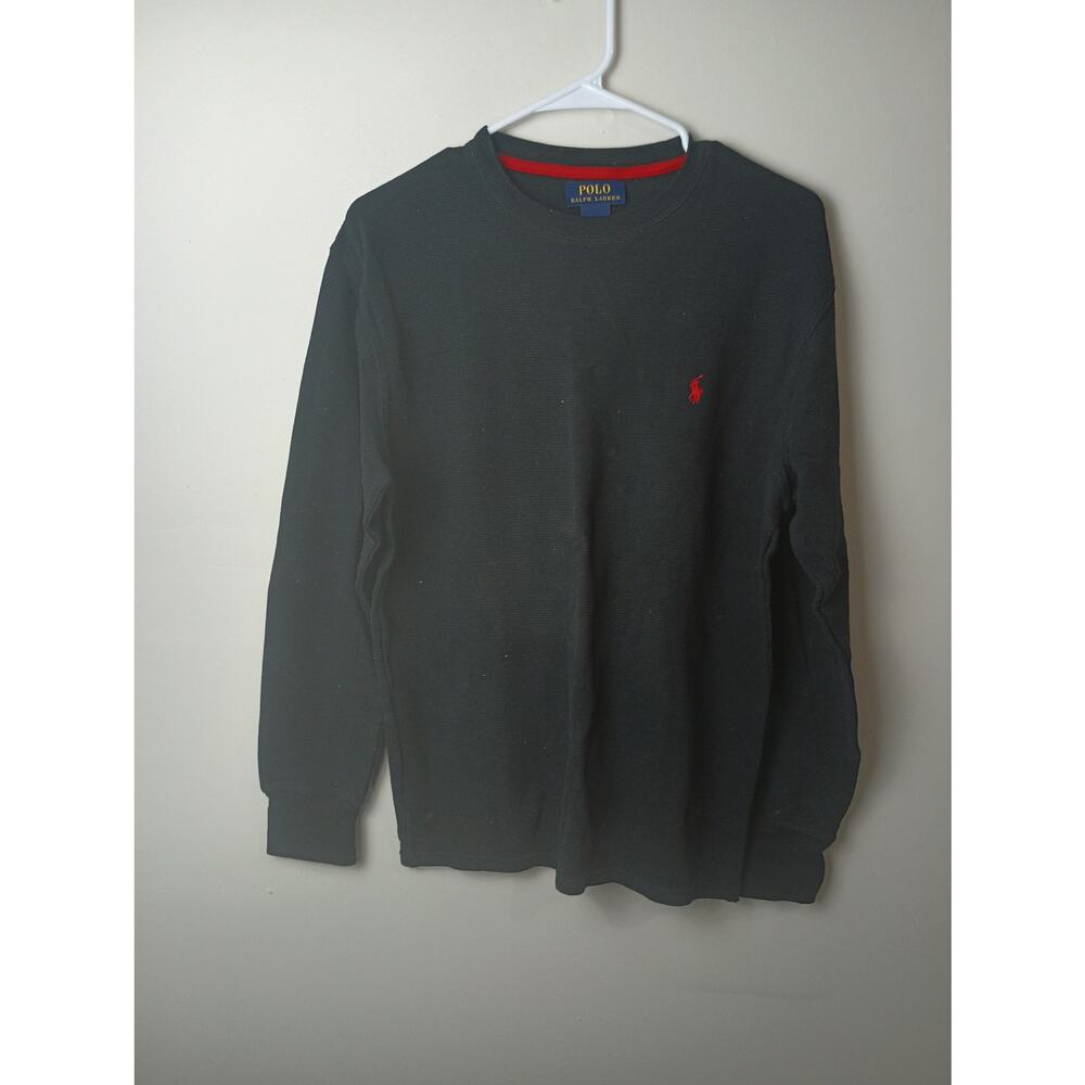 Polo Ralph Lauren Shirt Thermal‎ Shirt Men's Black Size Large Long sleeve